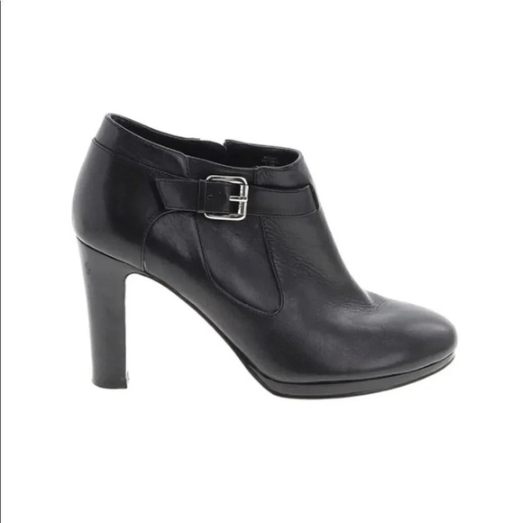 Lauren by Ralph Lauren Chunky Ankle Boot Booties Boots Leather 7.5 - Picture 1 of 5